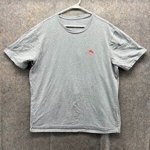 Tommy Bahama Shirt Mens Large Gray Hot Streak Poker Graphic Tee Gambling Poker